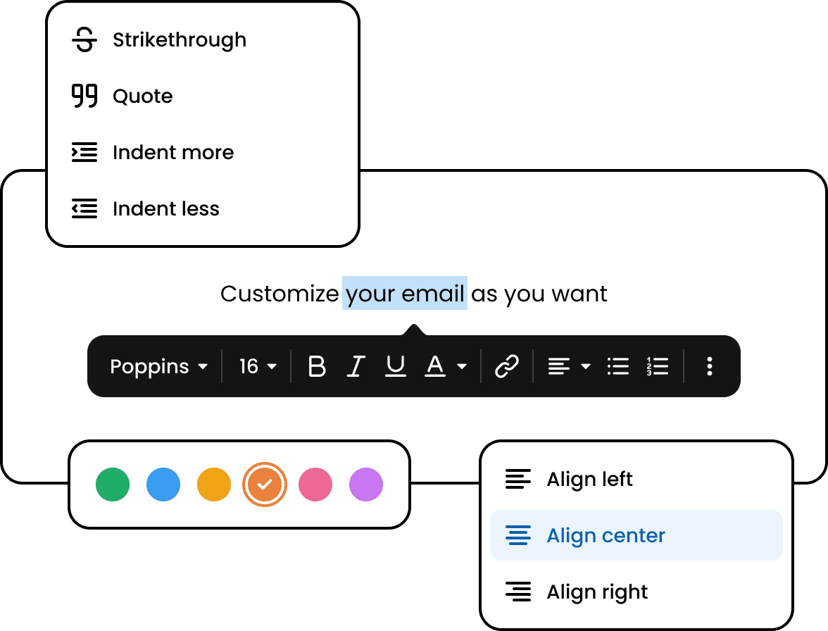 Email customize background